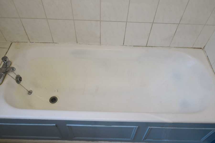 Stained bathtub